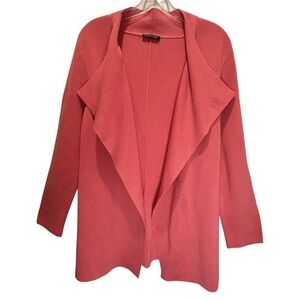 Eileen Fisher Flora Silk & Organic Cotton Open Interlock Cascade Jacket - Large